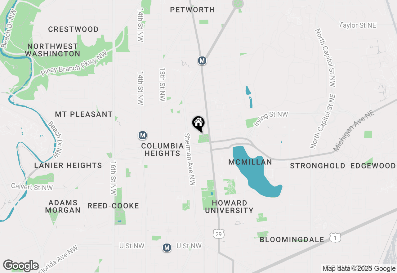 Map of 740 Irving Street Nw #1, Washington, DC 20010