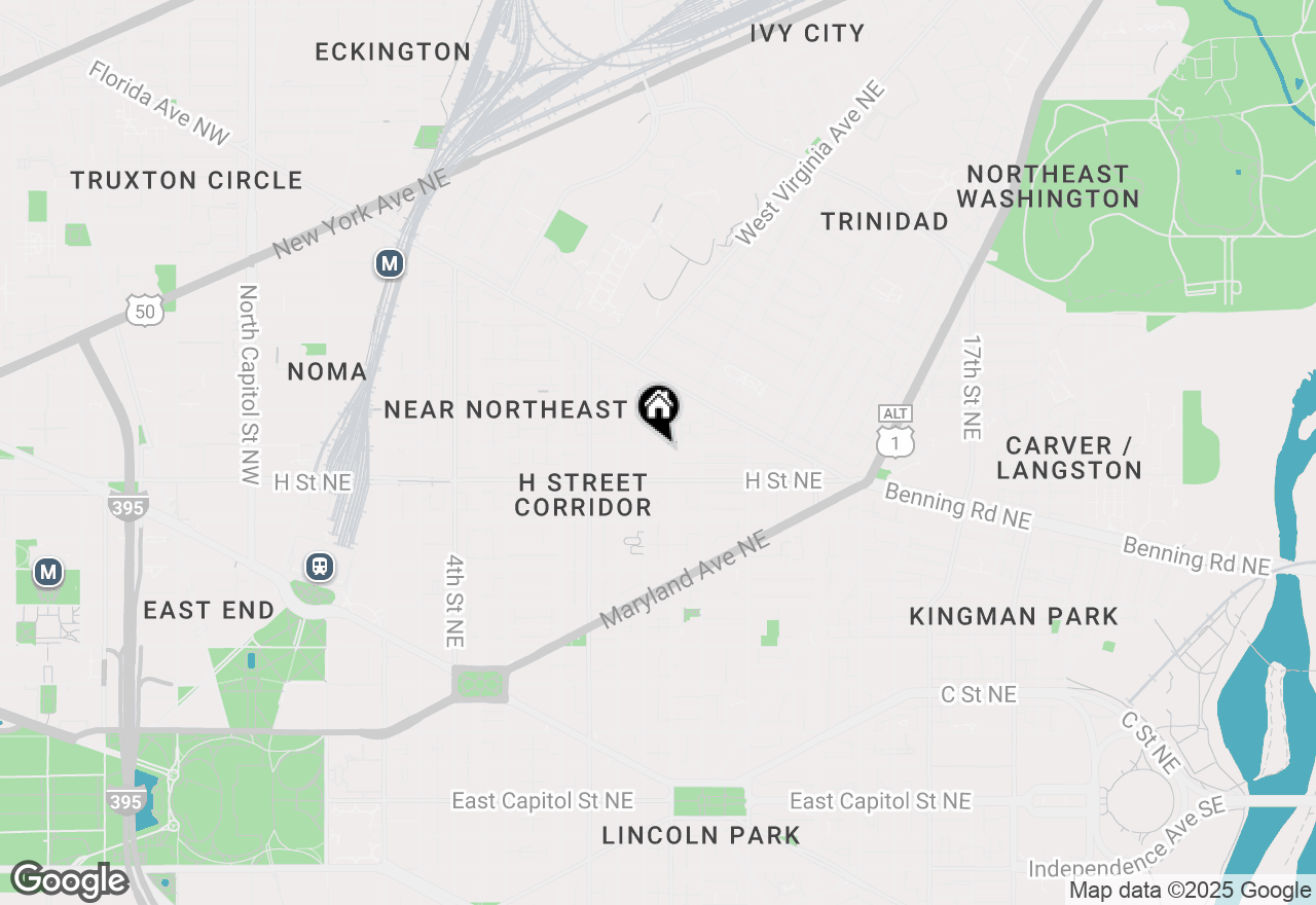 Map of 1009A I Street Ne, Washington, DC 20002