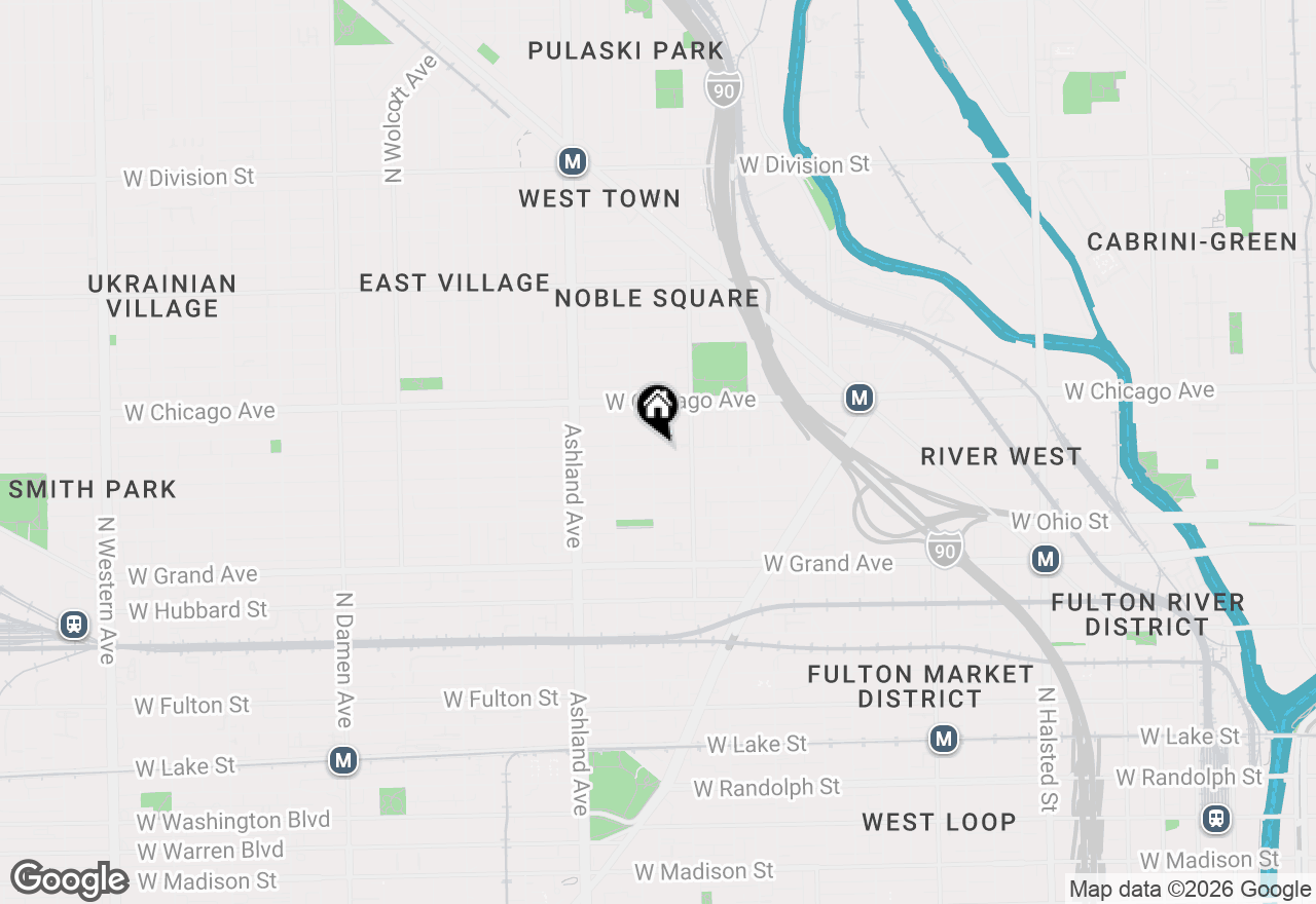 Map of 1436 W Huron Street #3, Chicago, IL 60642