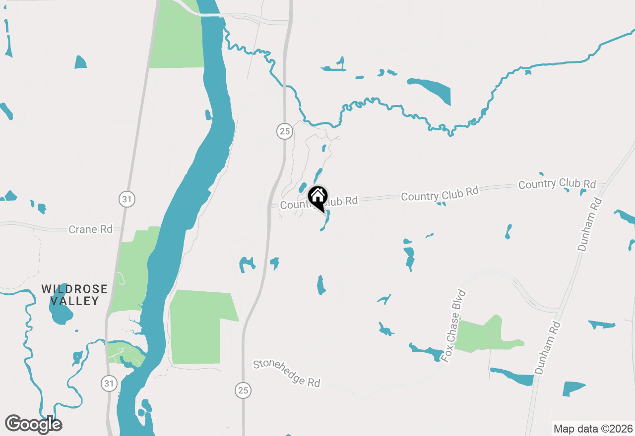 Map of 875 Country Club Road, St. Charles, IL 60174