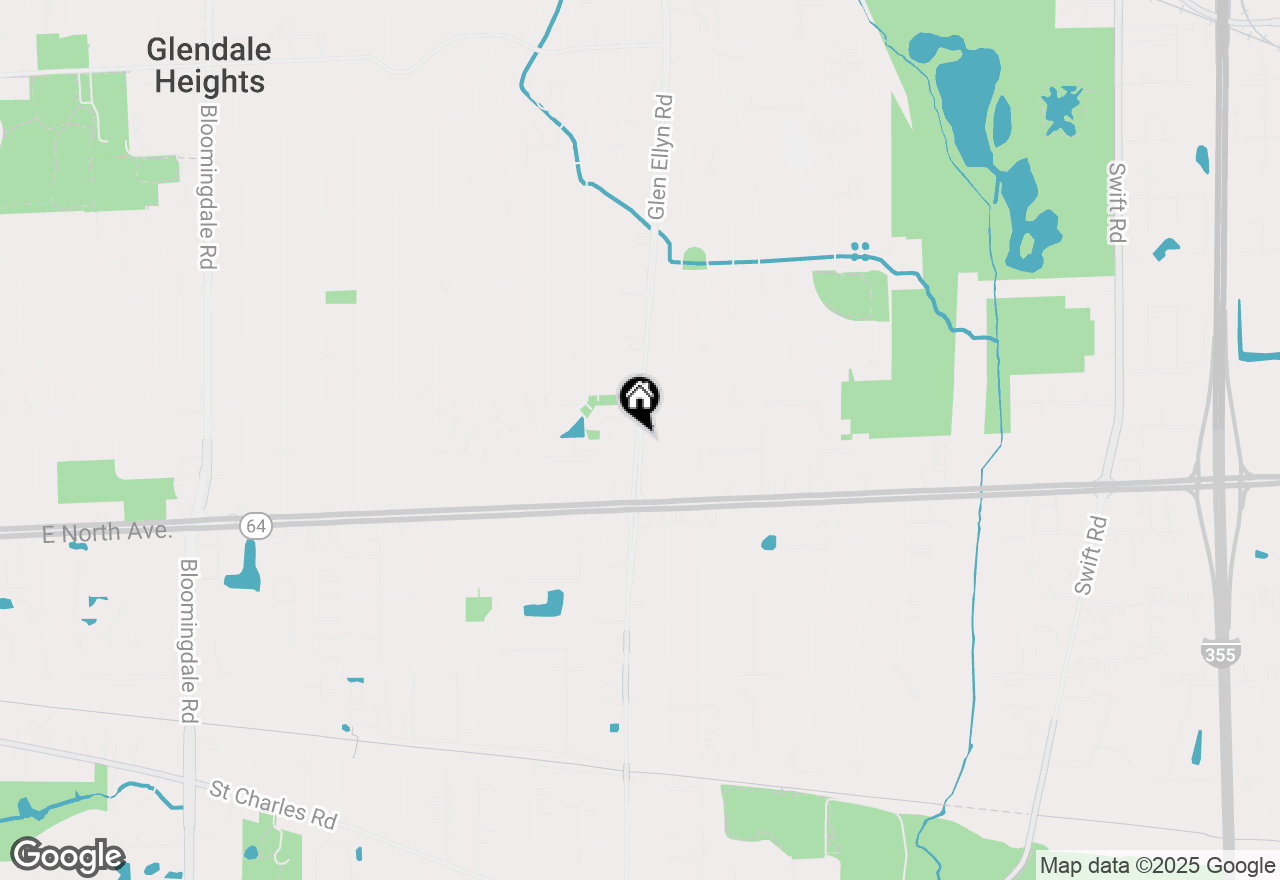 Map of 2N101 Glen Ellyn Road, Glendale Heights, IL 60139