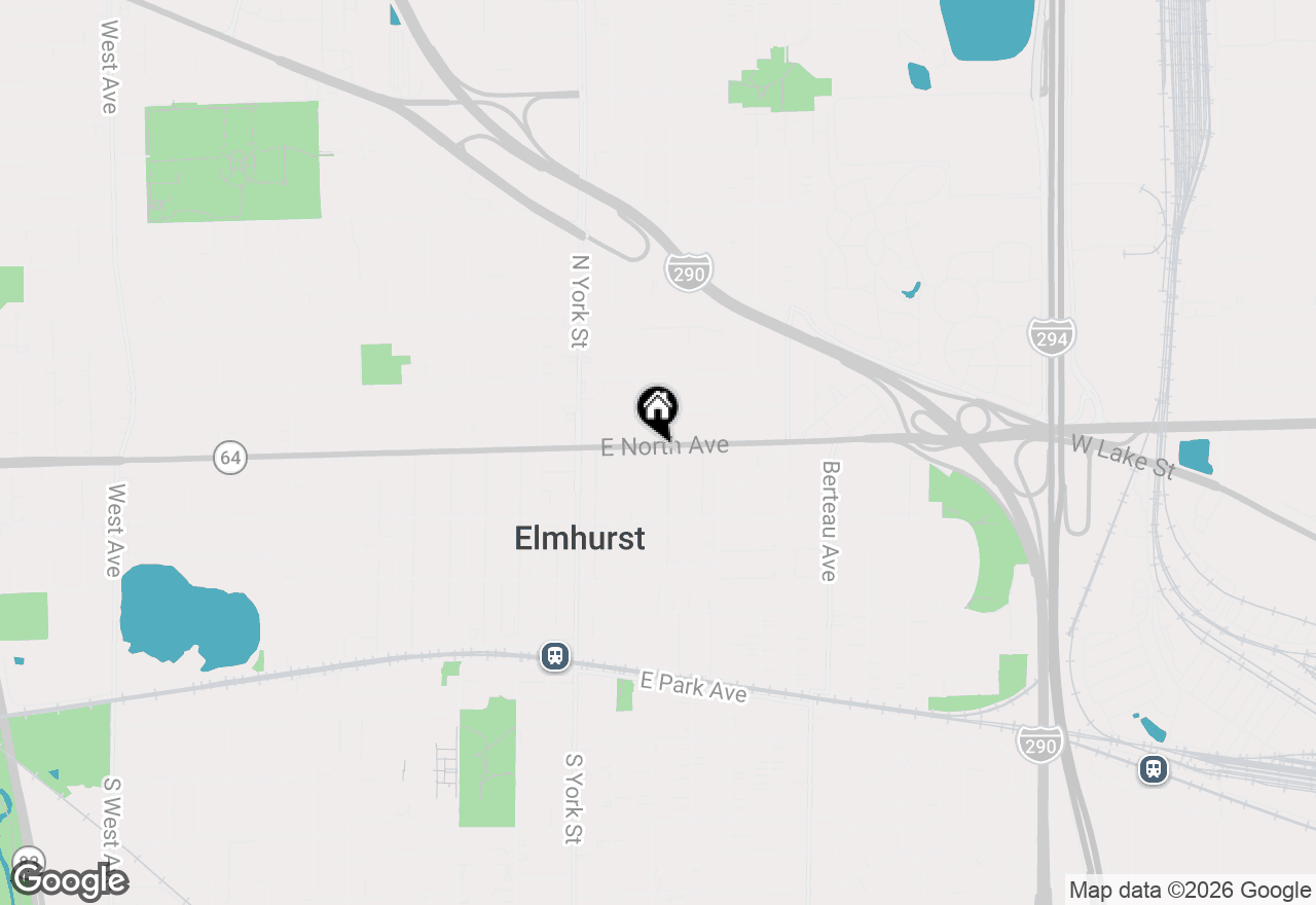 Map of 293 N Illinois Street, Elmhurst, IL 60126