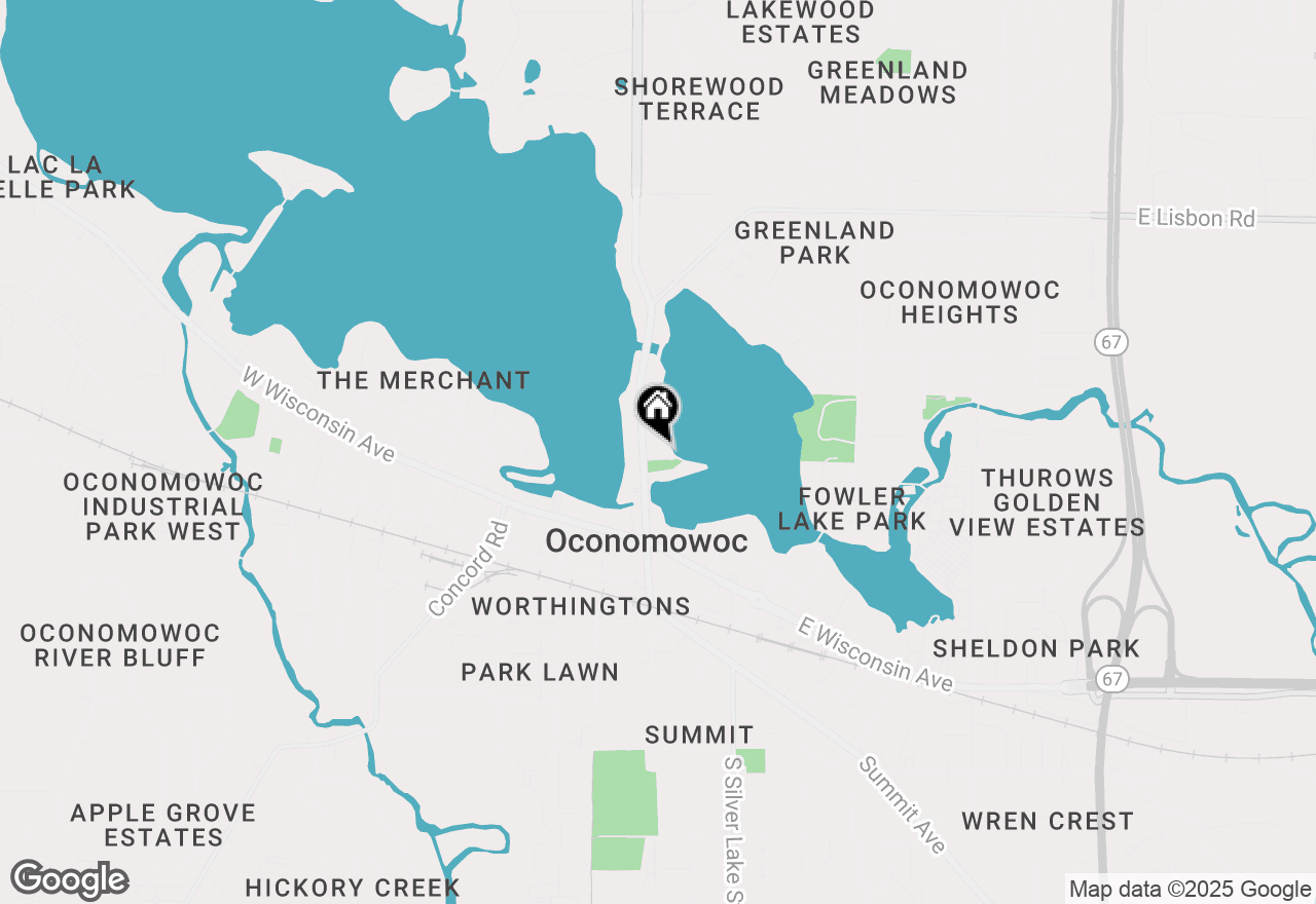 Map of 307 N Lake Rd, Oconomowoc, WI 53066