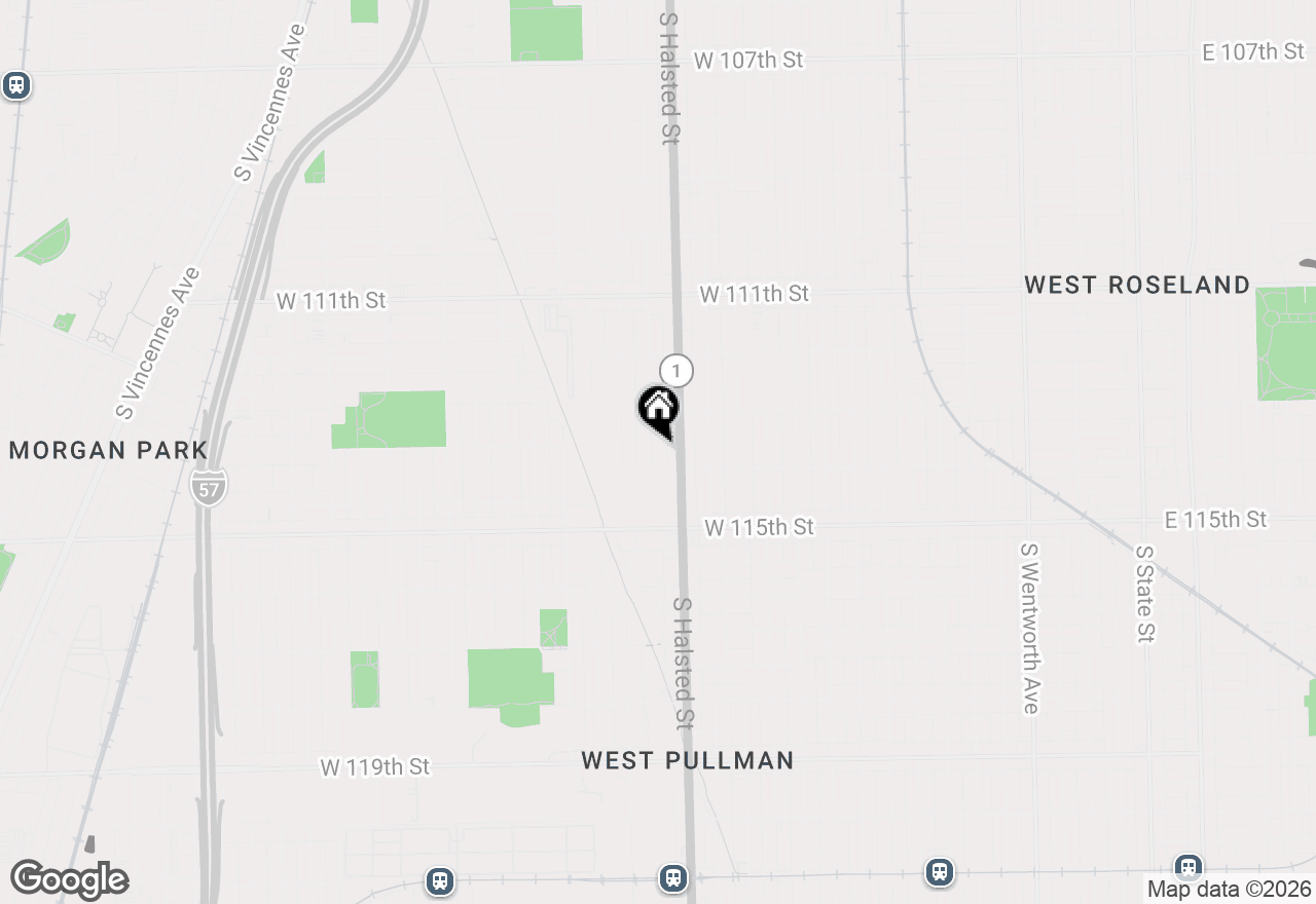 Map of 11343 S Green Street, Chicago, IL 60643