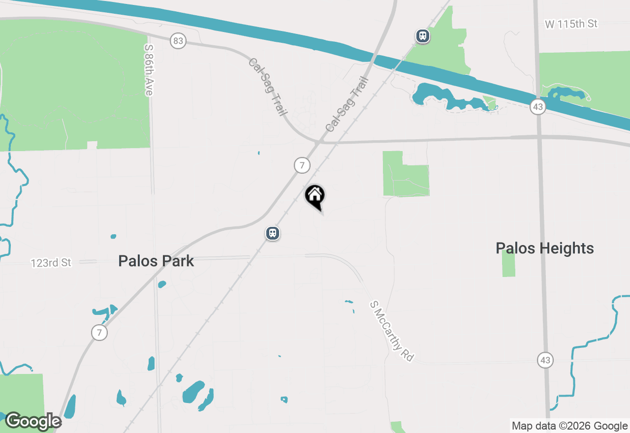 Map of 7 Brook Lane, Palos Park, IL 60464