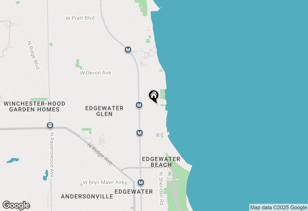 Map of 6157 N Kenmore Avenue #1N, Chicago, IL 60660