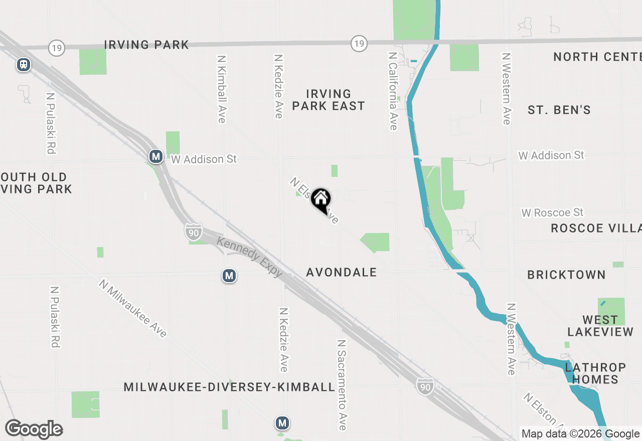 Map of 3354 N Whipple Street #1F, Chicago, IL 60618