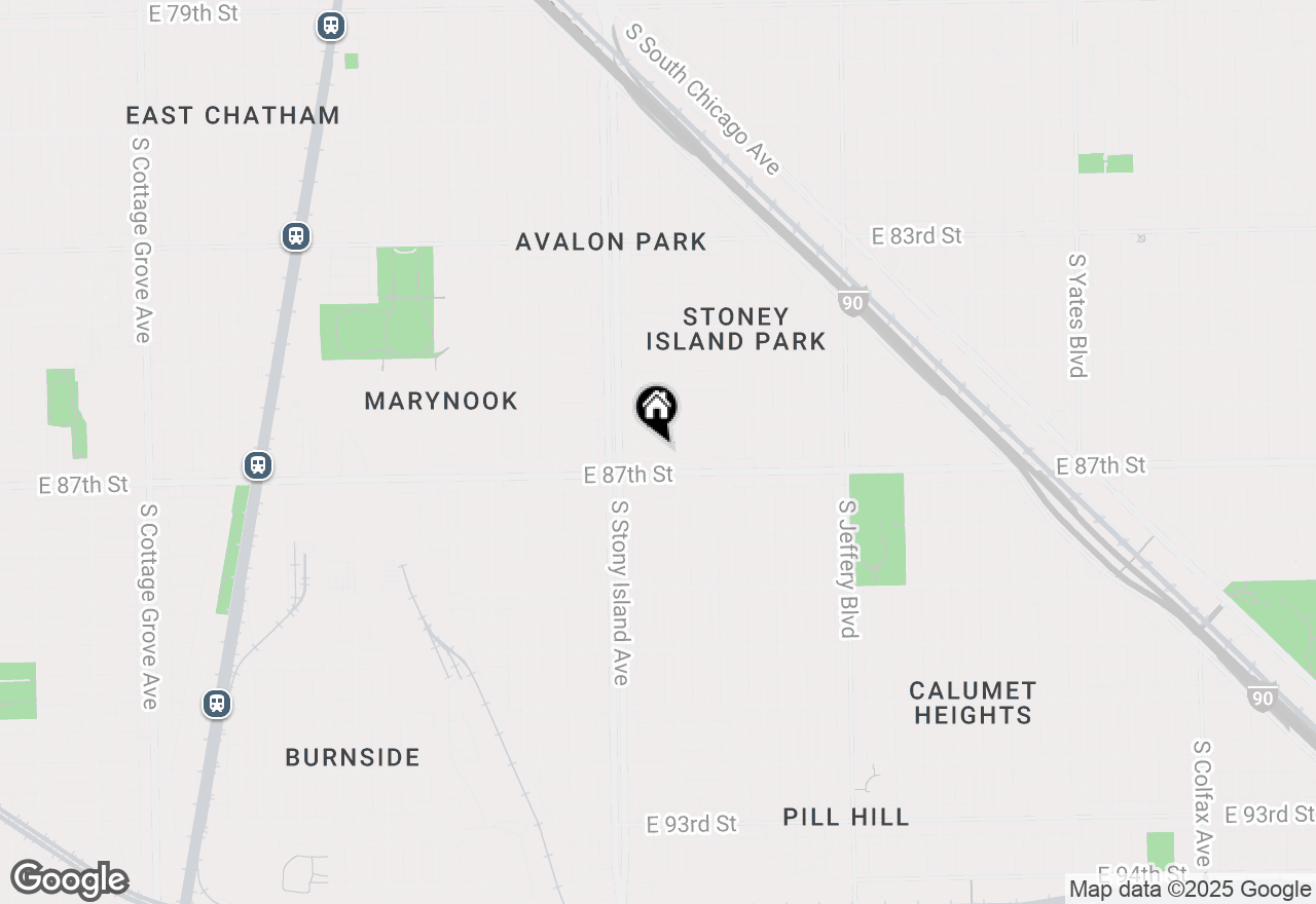 Map of 1639 E 86th Place #1, Chicago, IL 60617