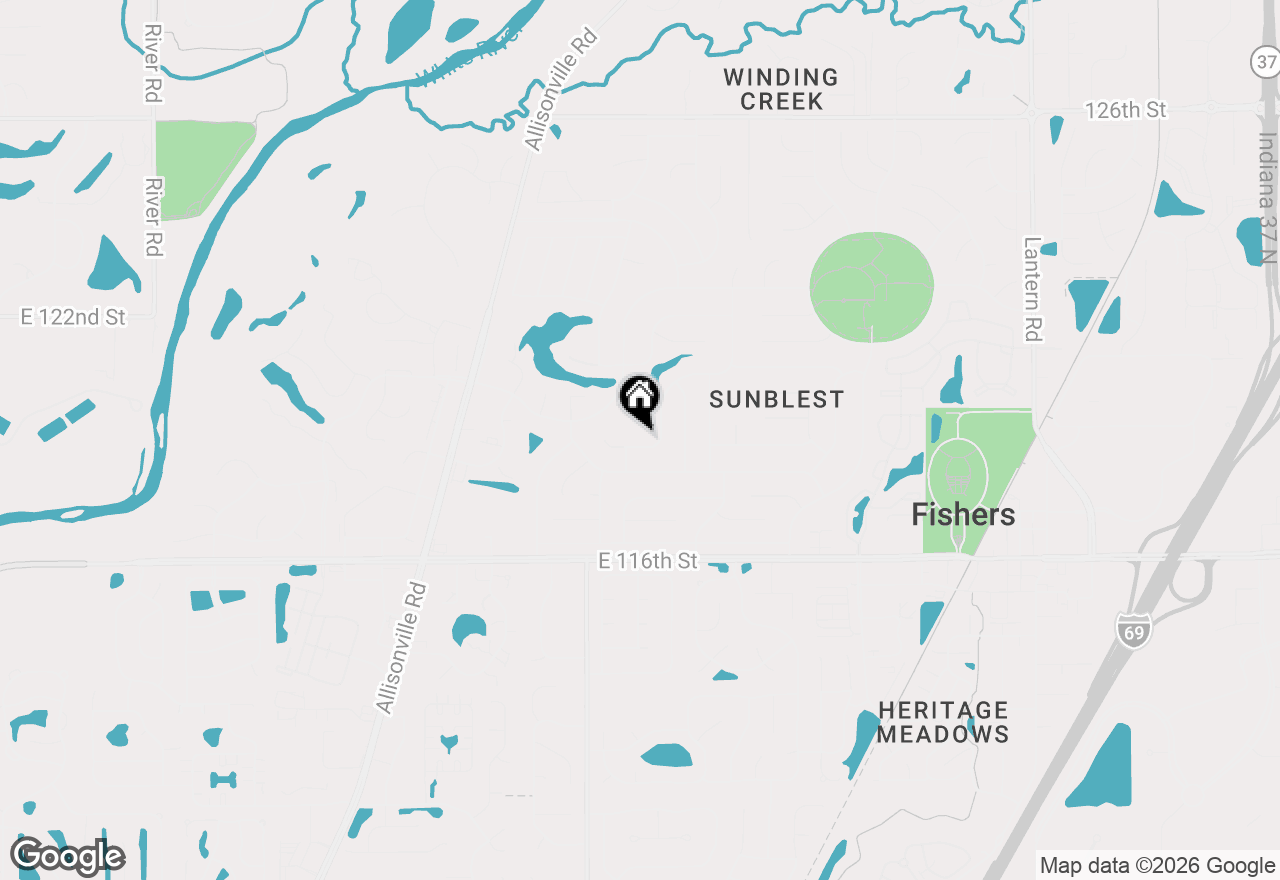 Map of 624 Colbarn Drive, Fishers, IN 46038