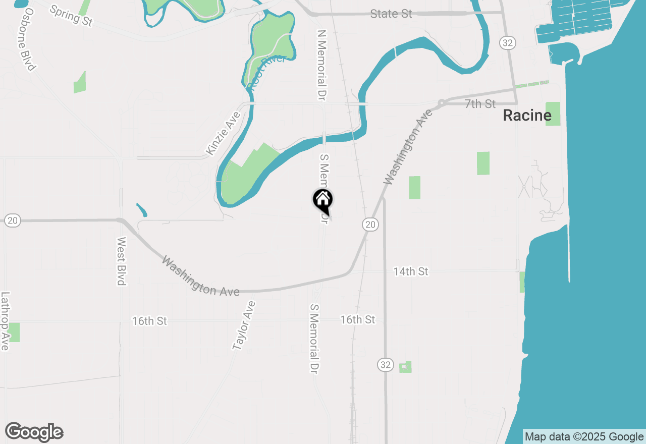 Map of 1146 S Memorial Dr, Racine, WI 53403