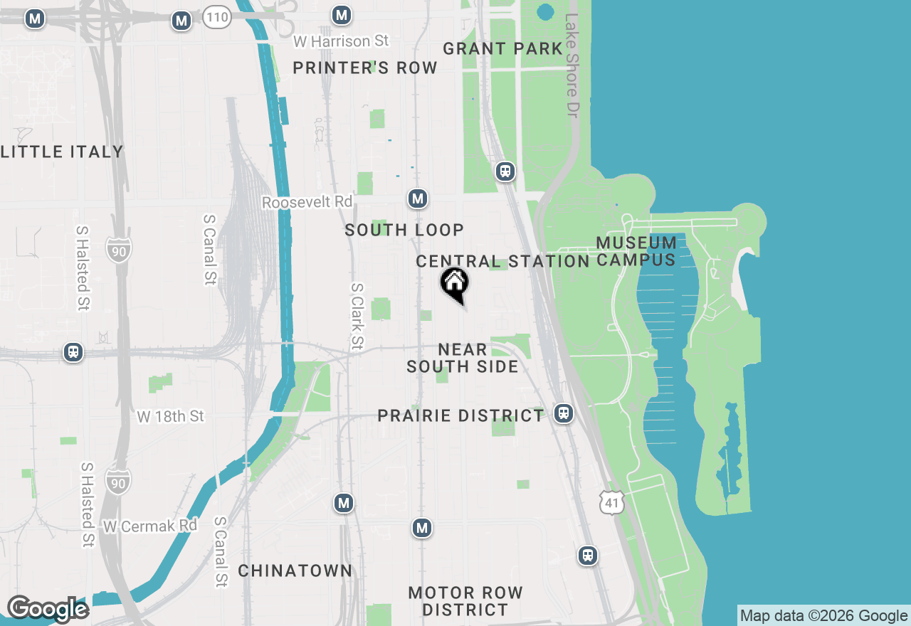 Map of 1464 S Michigan Avenue #1701, Chicago, IL 60605