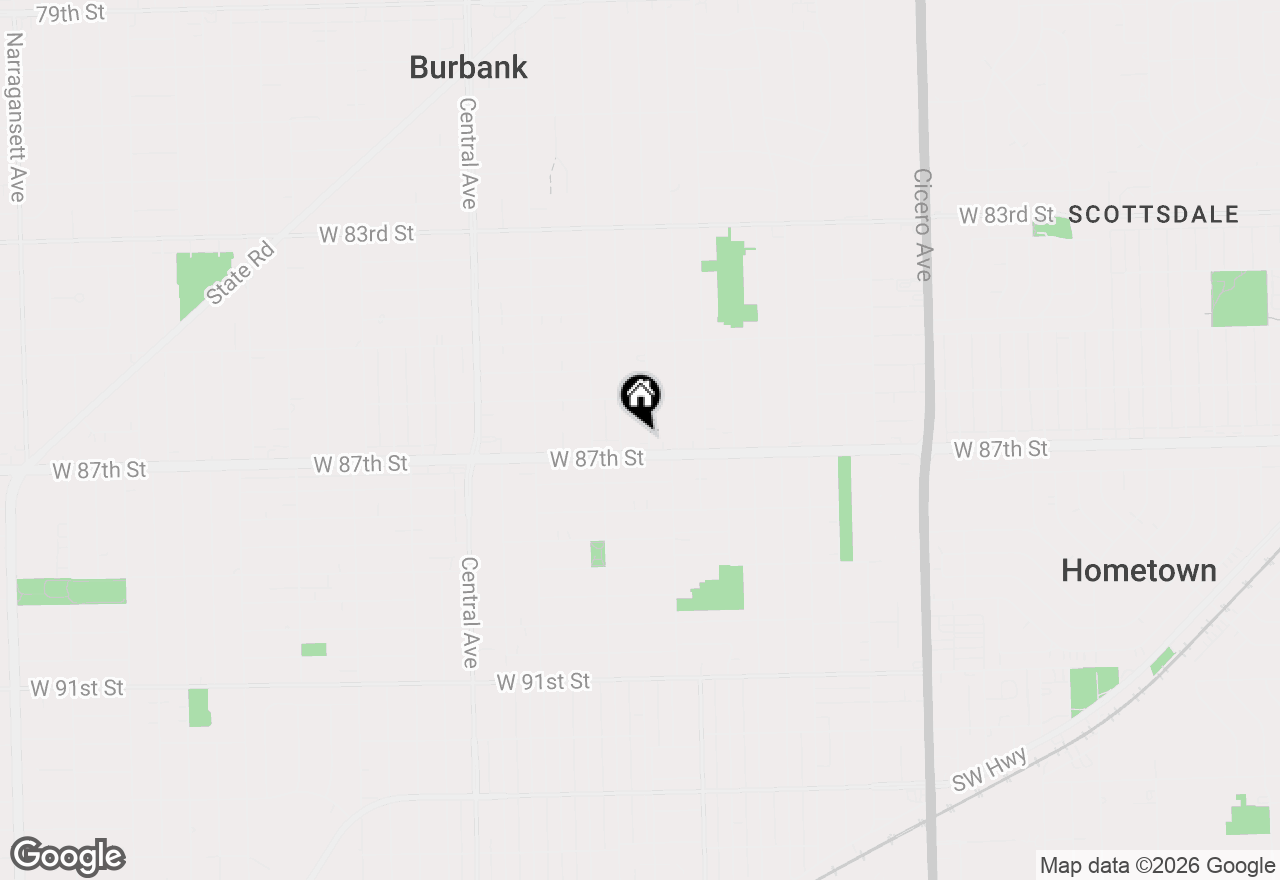 Map of 8650 Lockwood Avenue, Burbank, IL 60459