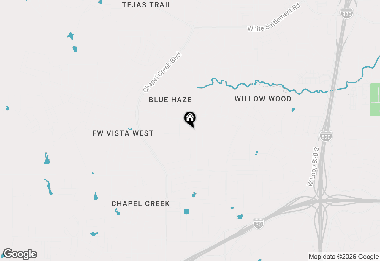 Map of 837 Elmstead Drive, Fort Worth, TX 76108
