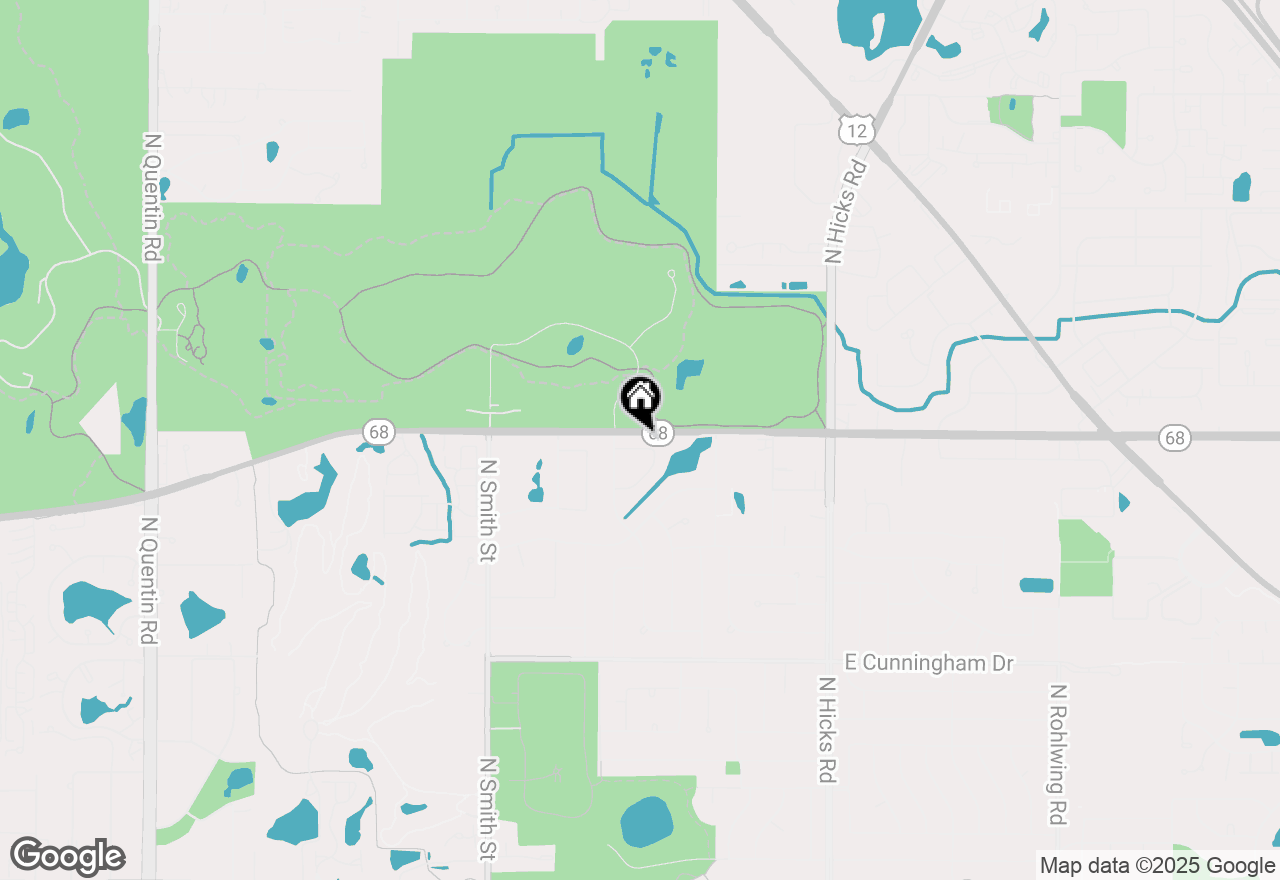 Map of 46 E Country Club Court, Palatine, IL 60067