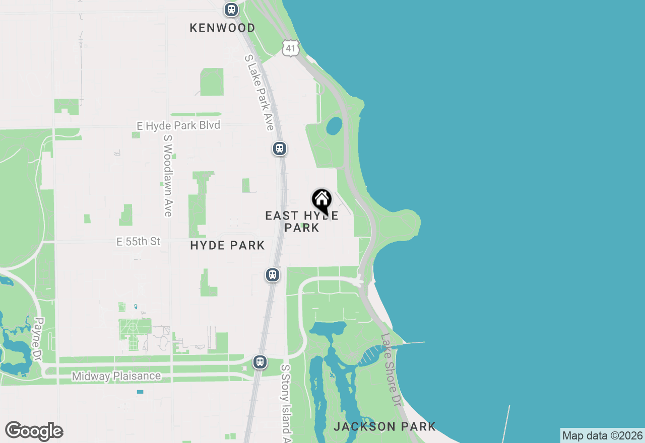 Map of 5465 S Hyde Park Boulevard #2S, Chicago, IL 60615