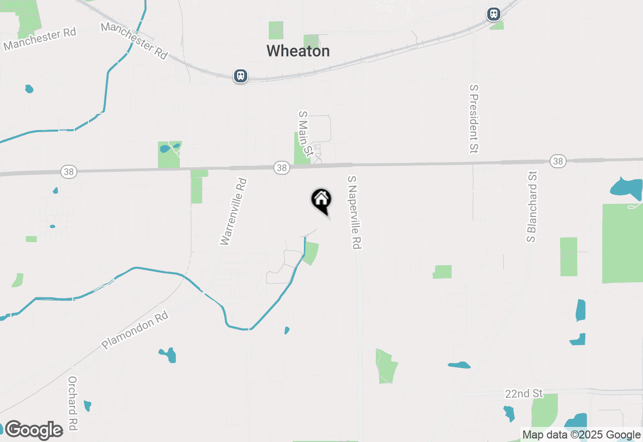 Map of 111 E Elm Street, Wheaton, IL 60189