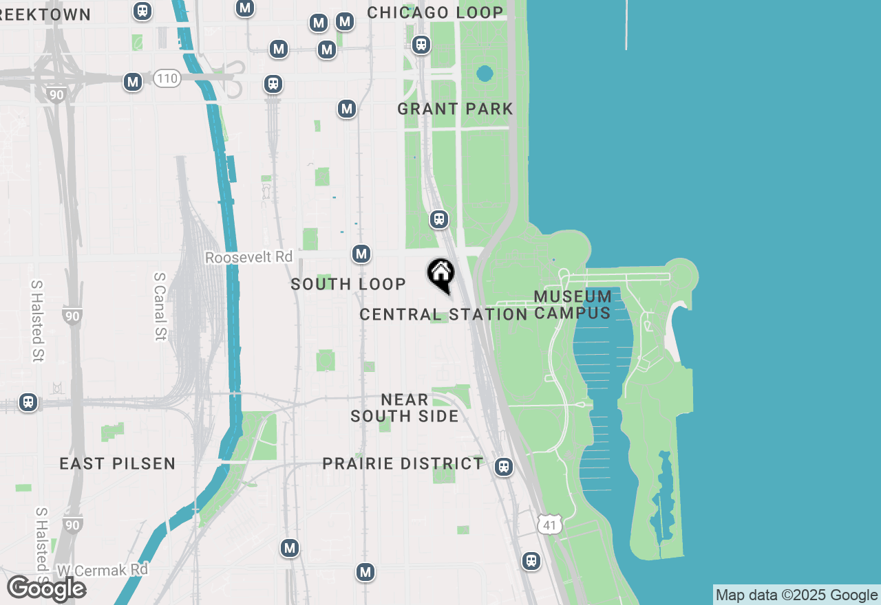 Map of 1322 S Prairie Avenue #1509, Chicago, IL 60605