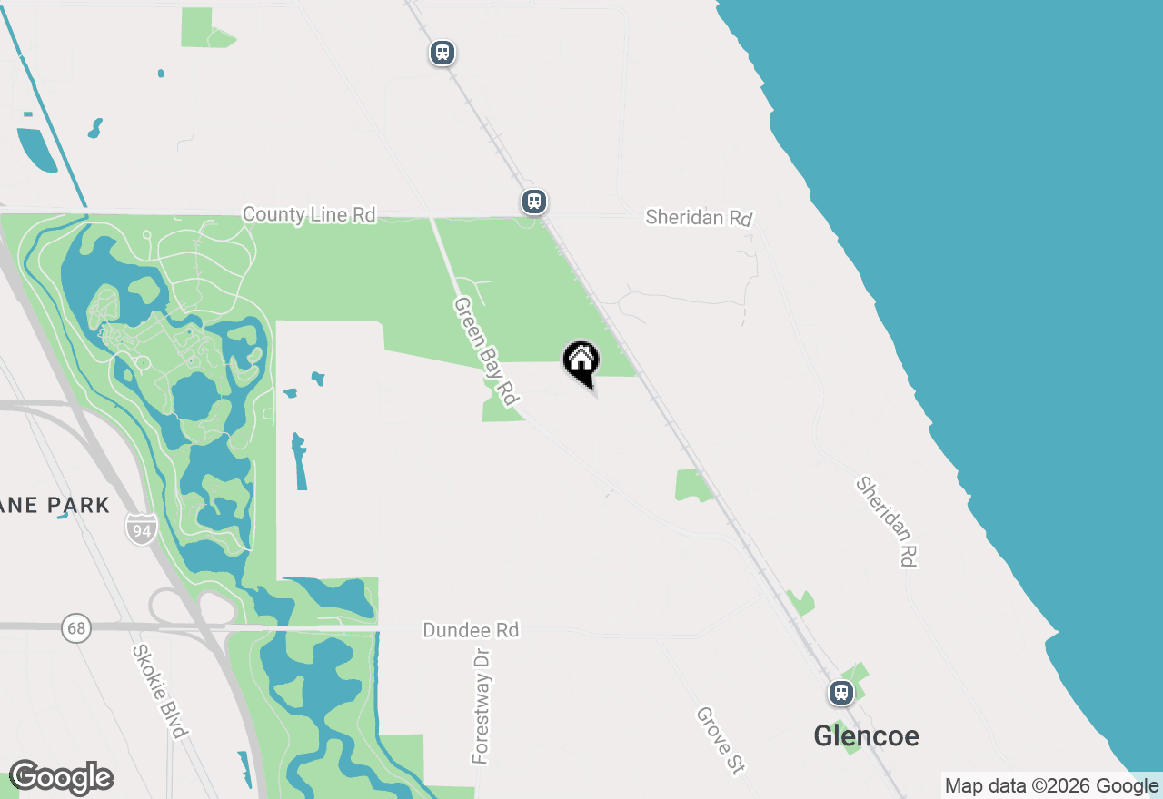 Map of 414 Forest Edge Drive, Glencoe, IL 60022