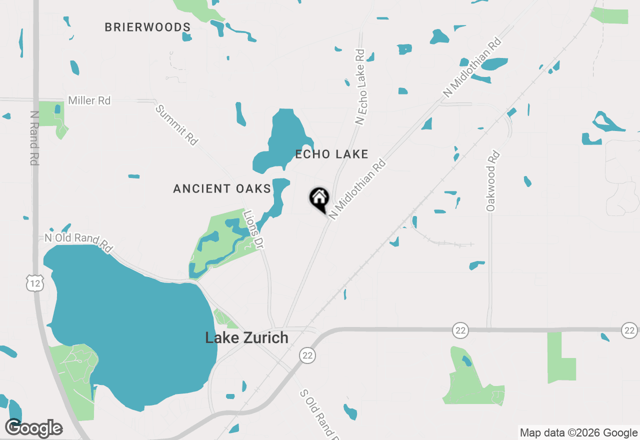 Map of 250 Clair View Court, Lake Zurich, IL 60047