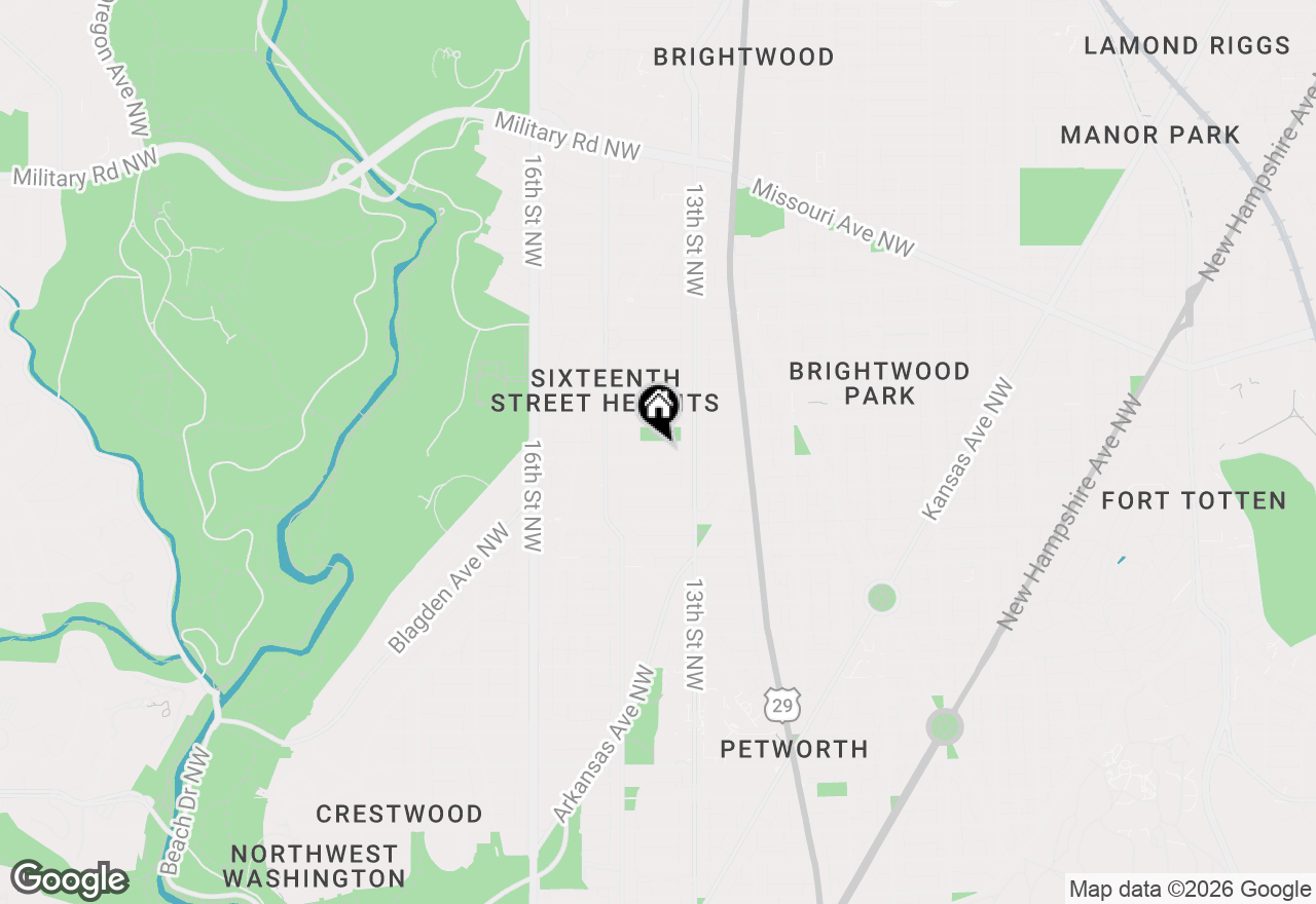 Map of 1317 Gallatin Street Nw, Washington, DC 20011