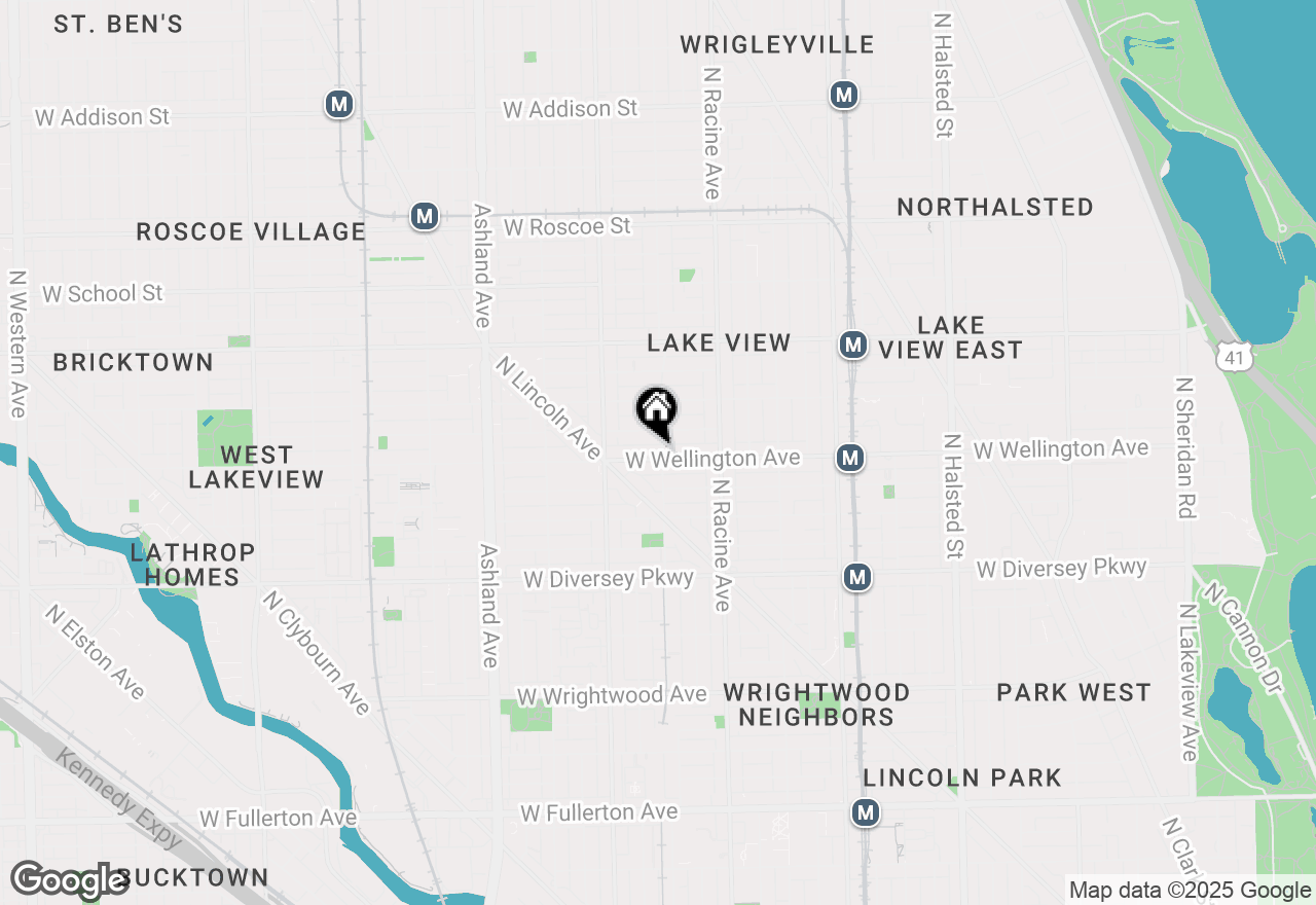 Map of 1302 W Wellington Avenue, Chicago, IL 60657