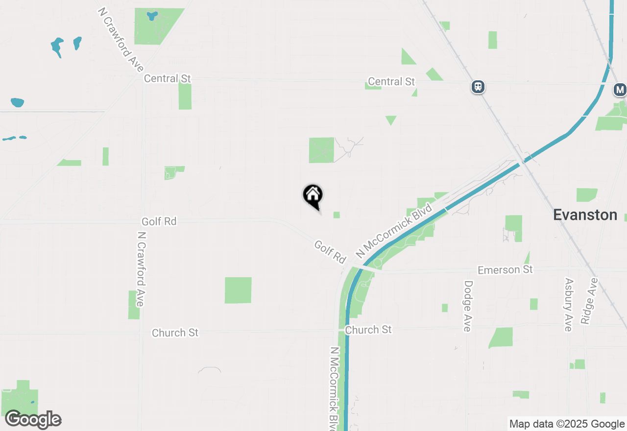 Map of 2735 Simpson Street, Evanston, IL 60201