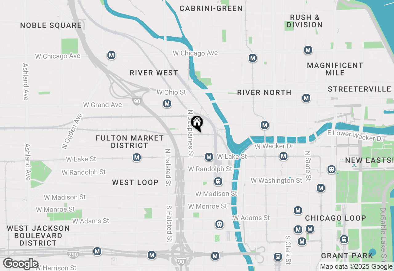 Map of 334 N Jefferson Street #D, Chicago, IL 60661
