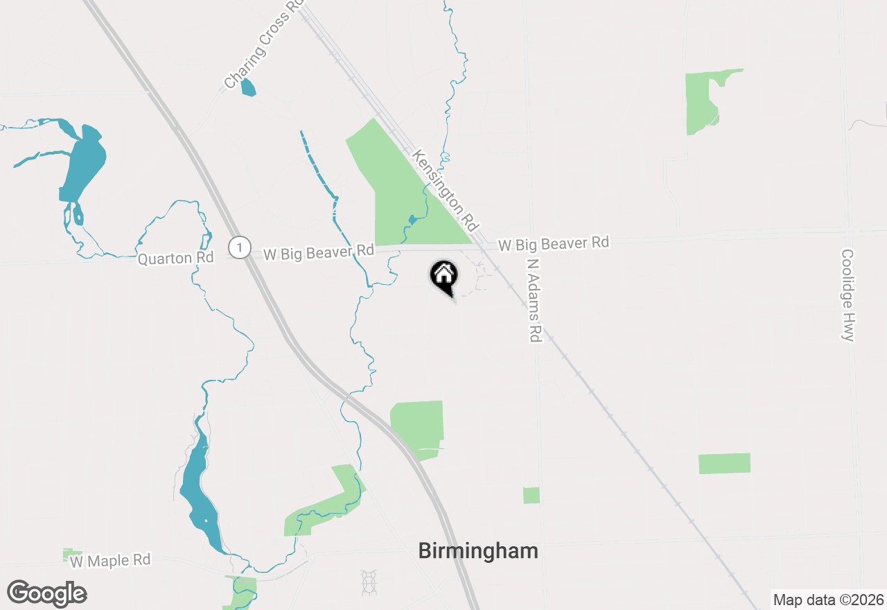 Map of 1330 Oxford Road, Beverly Hills, MI 48304