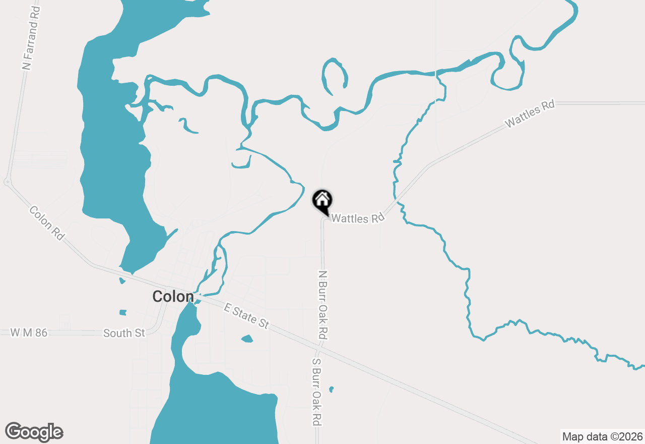 Map of  N Burr Oak Road, Colon, MI 49040