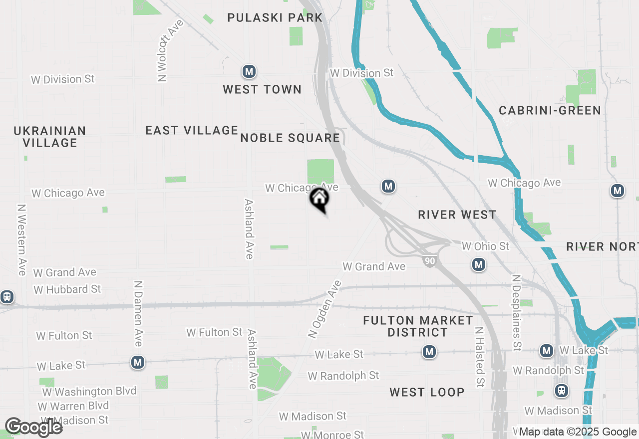 Map of 1345 W Huron Street #3, Chicago, IL 60642