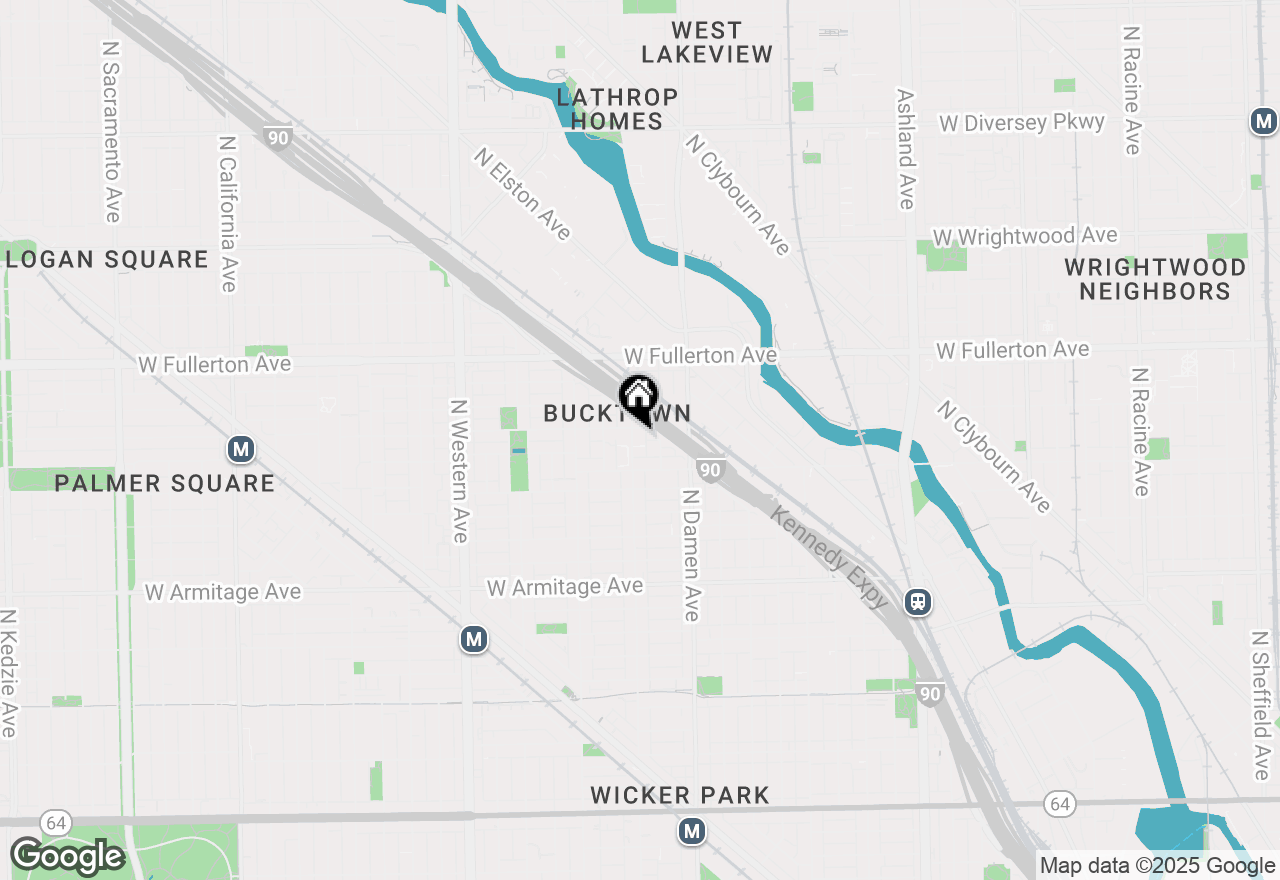 Map of 2233 N Hoyne Avenue #1, Chicago, IL 60647