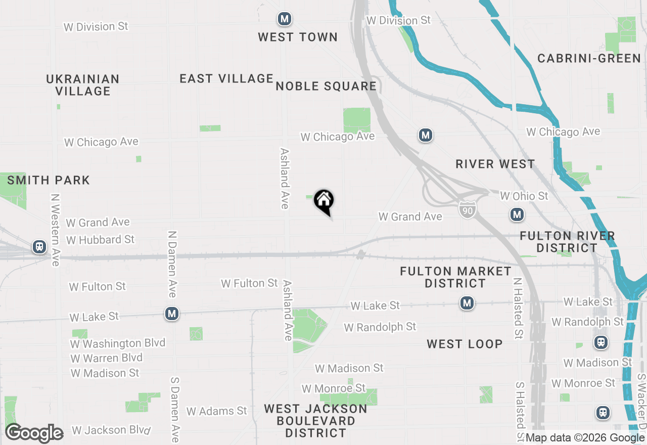 Map of 1445 W Grand Avenue #4E, Chicago, IL 60642