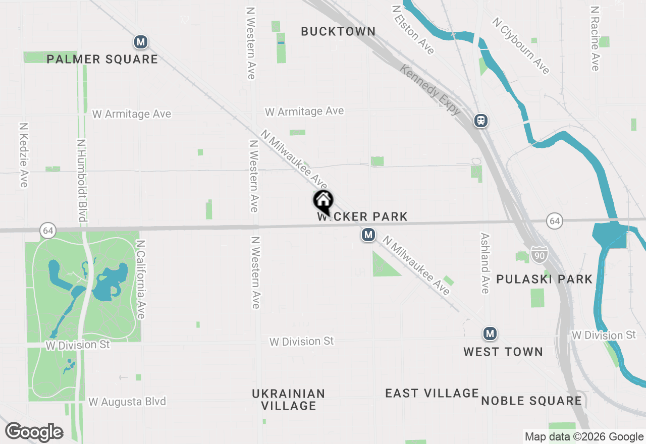 Map of 2140 W North Avenue #3F, Chicago, IL 60647
