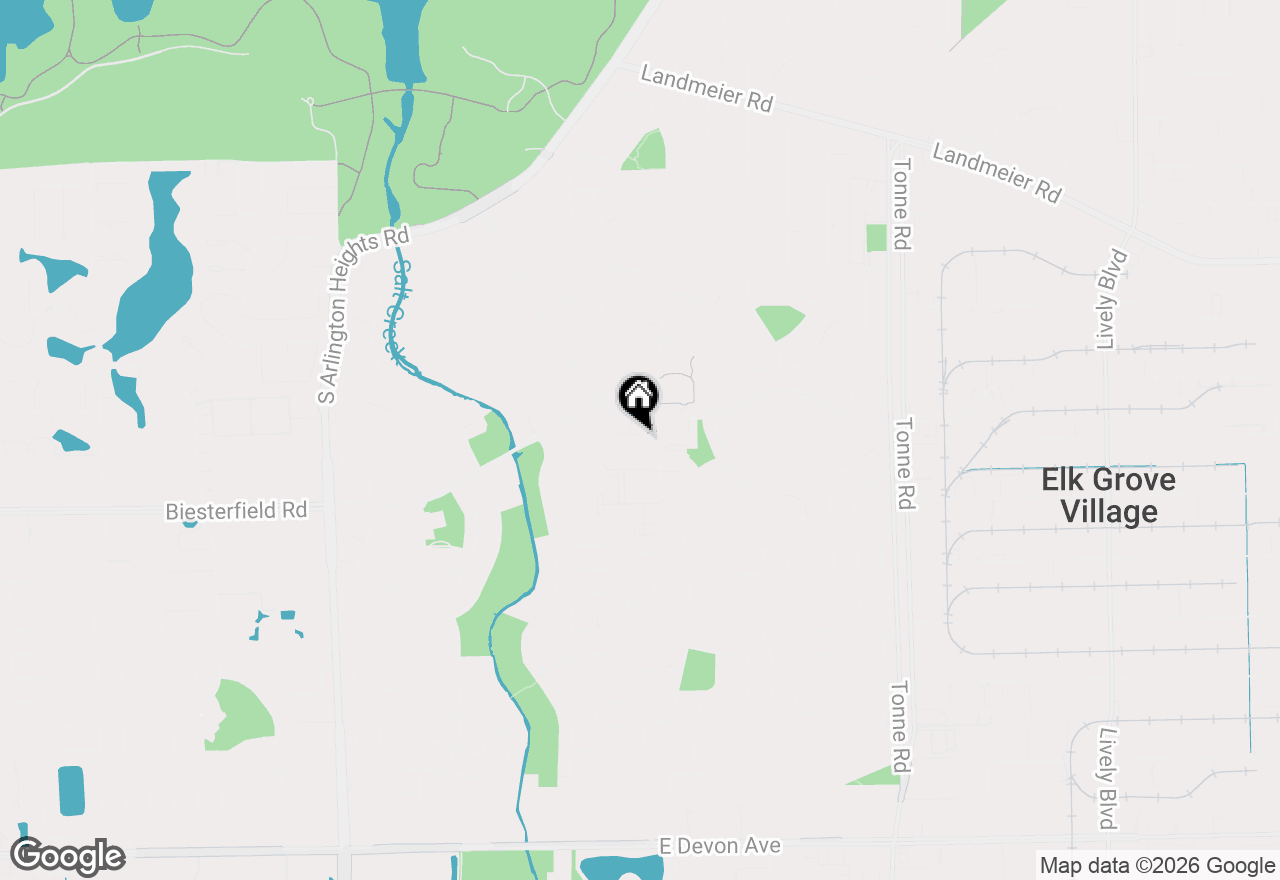 Map of 823 Banyan Drive, Elk Grove Village, IL 60007