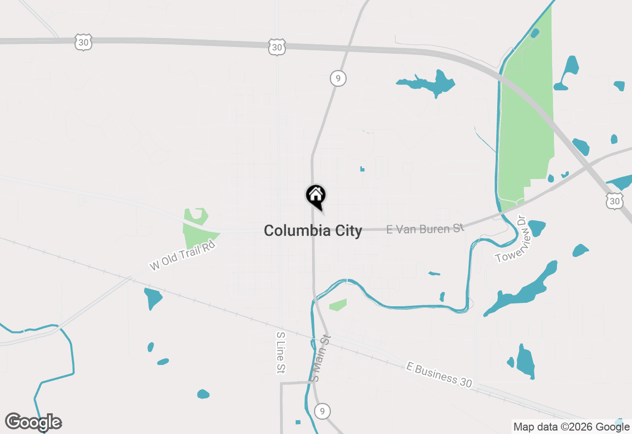 Map of 126 N Main Street, Columbia City, IN 46725
