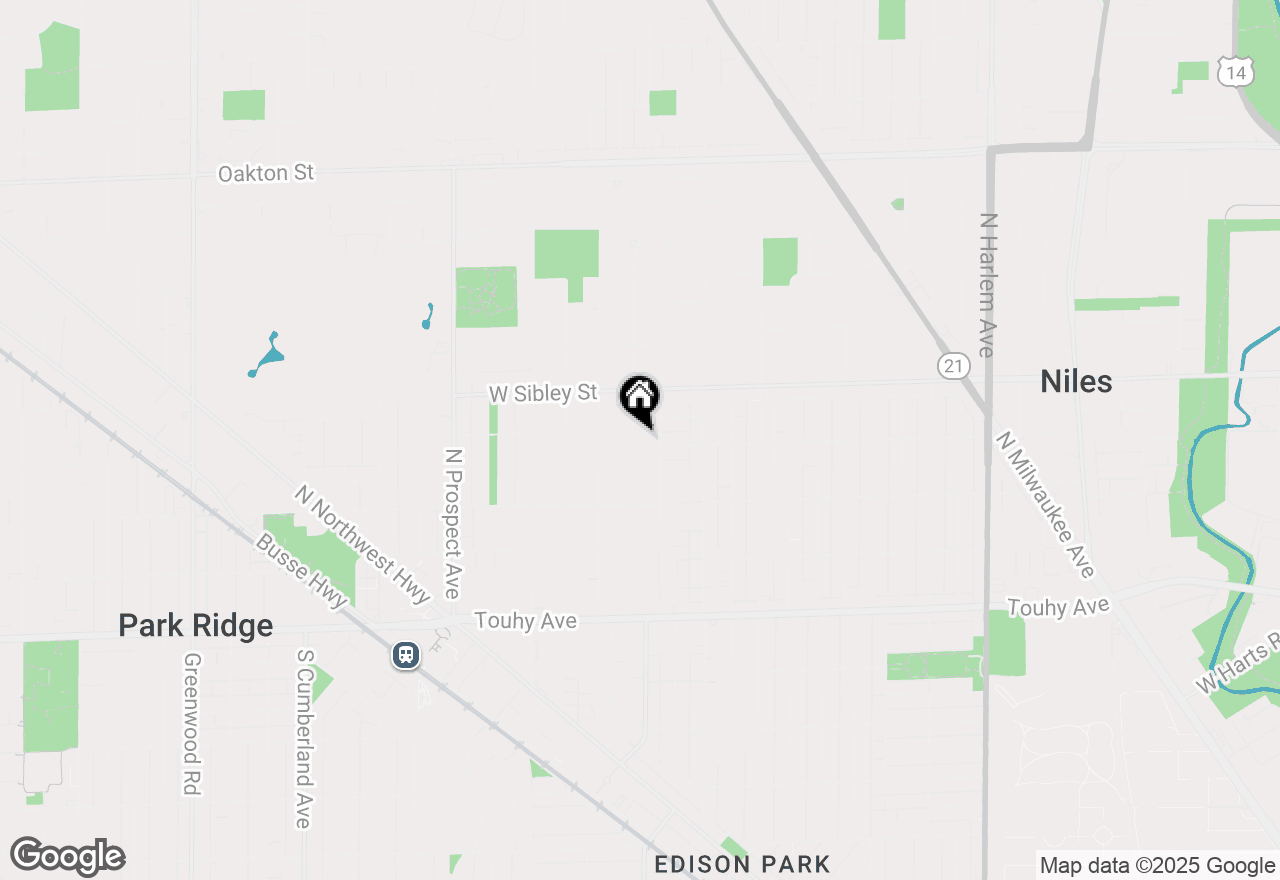 Map of 435 N Merrill Street, Park Ridge, IL 60068