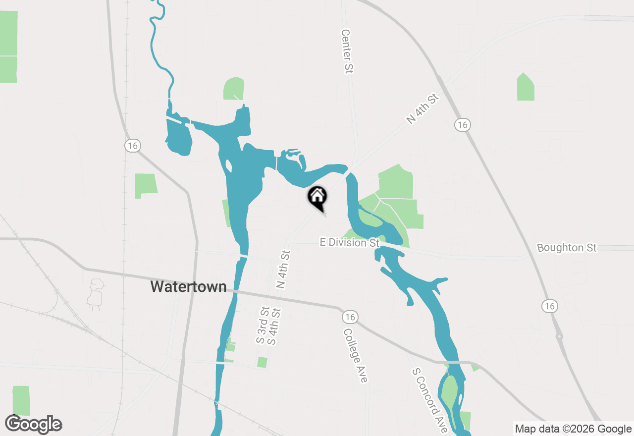 Map of 406 Hancock St, Watertown, WI 53098