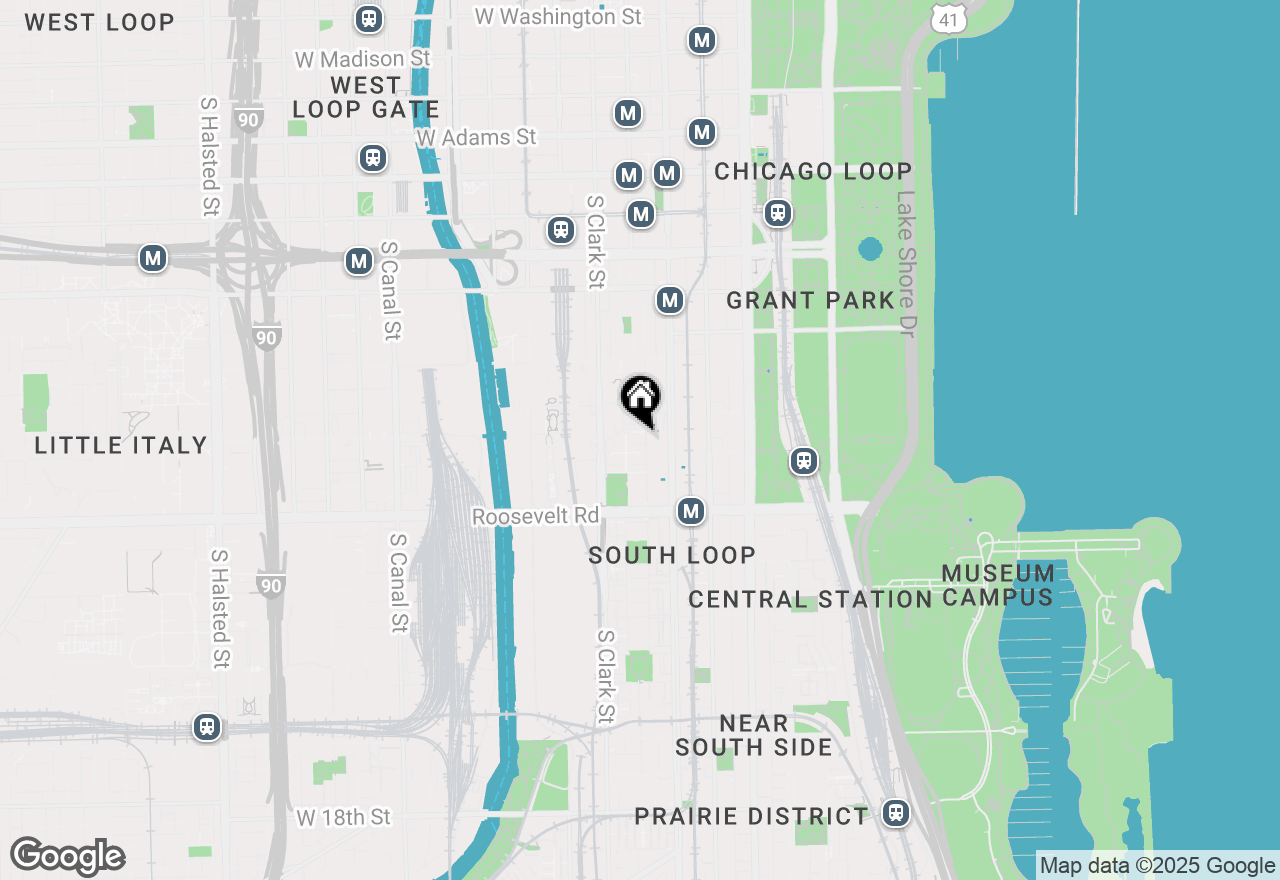 Map of 1040 S Plymouth Court #419, Chicago, IL 60605