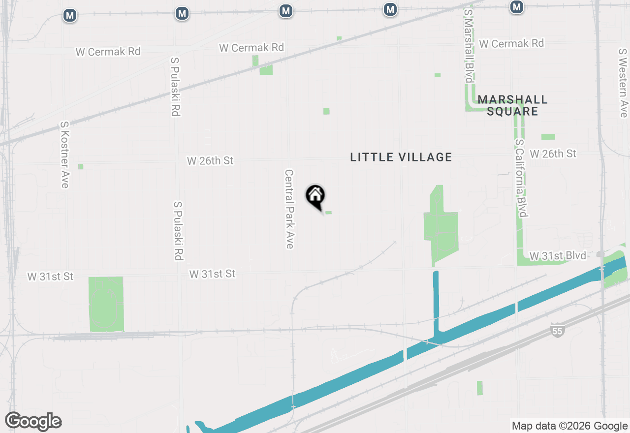 Map of 2800 S Saint Louis Avenue, Chicago, IL 60623