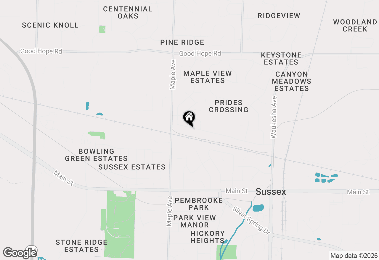 Map of N67W23865 Linda Dr, Sussex, WI 53089