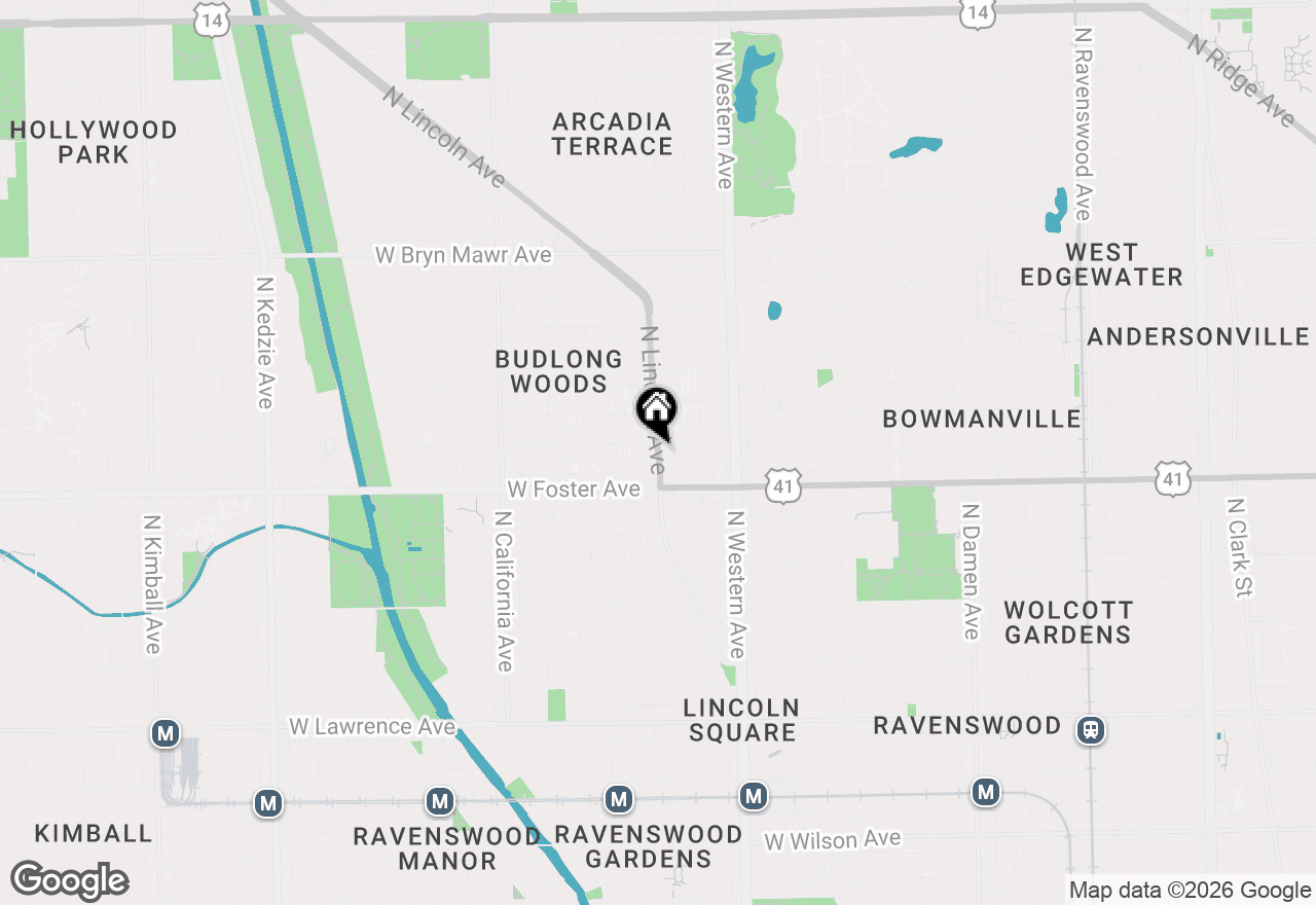 Map of 2505 W Farragut Ave