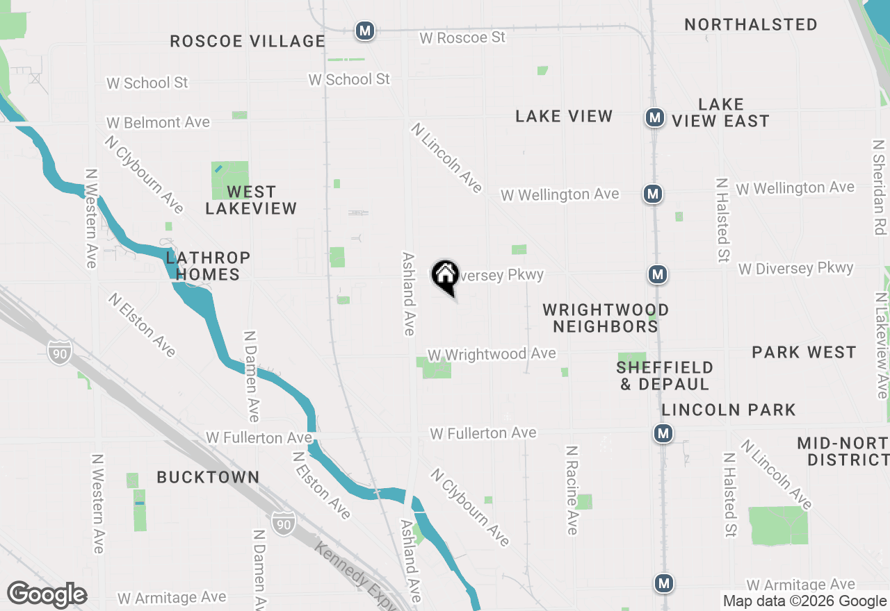 Map of 2714 N Greenview Avenue, Chicago, IL 60614
