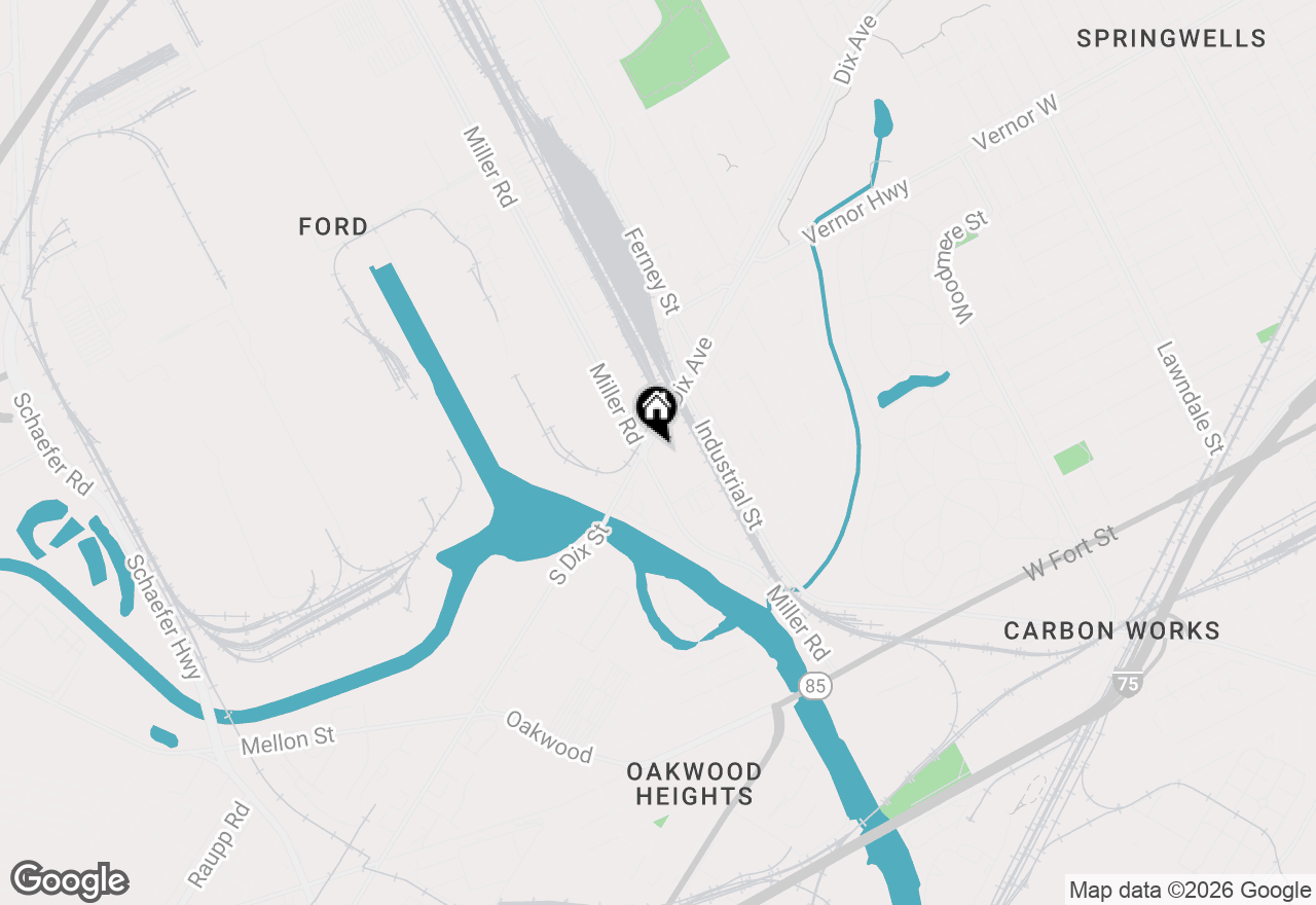 Map of 1804 Miller Road, Dearborn, MI 48120