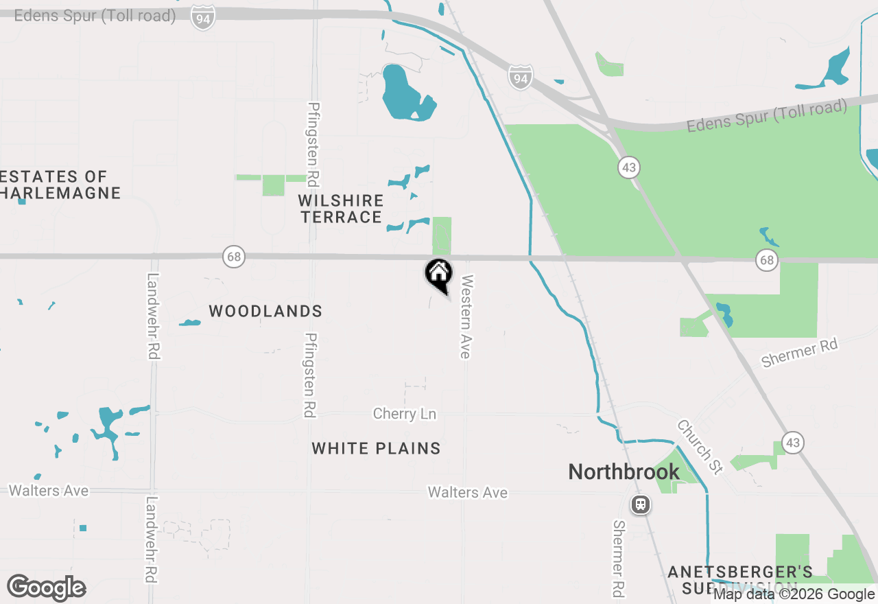 Map of 858 Woodbine Lane, Northbrook, IL 60062