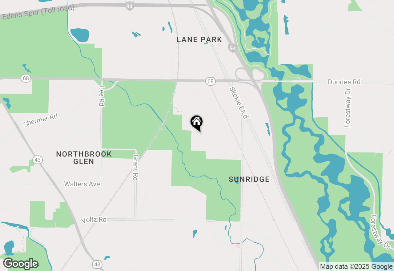 Map of 1032 Whitfield Road, Northbrook, IL 60062