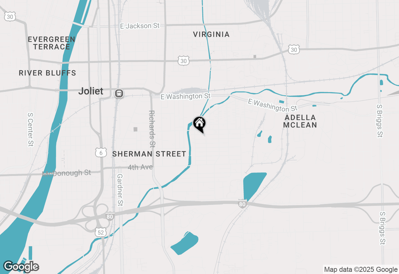 Map of 507 Whitley Avenue, Joliet, IL 60433