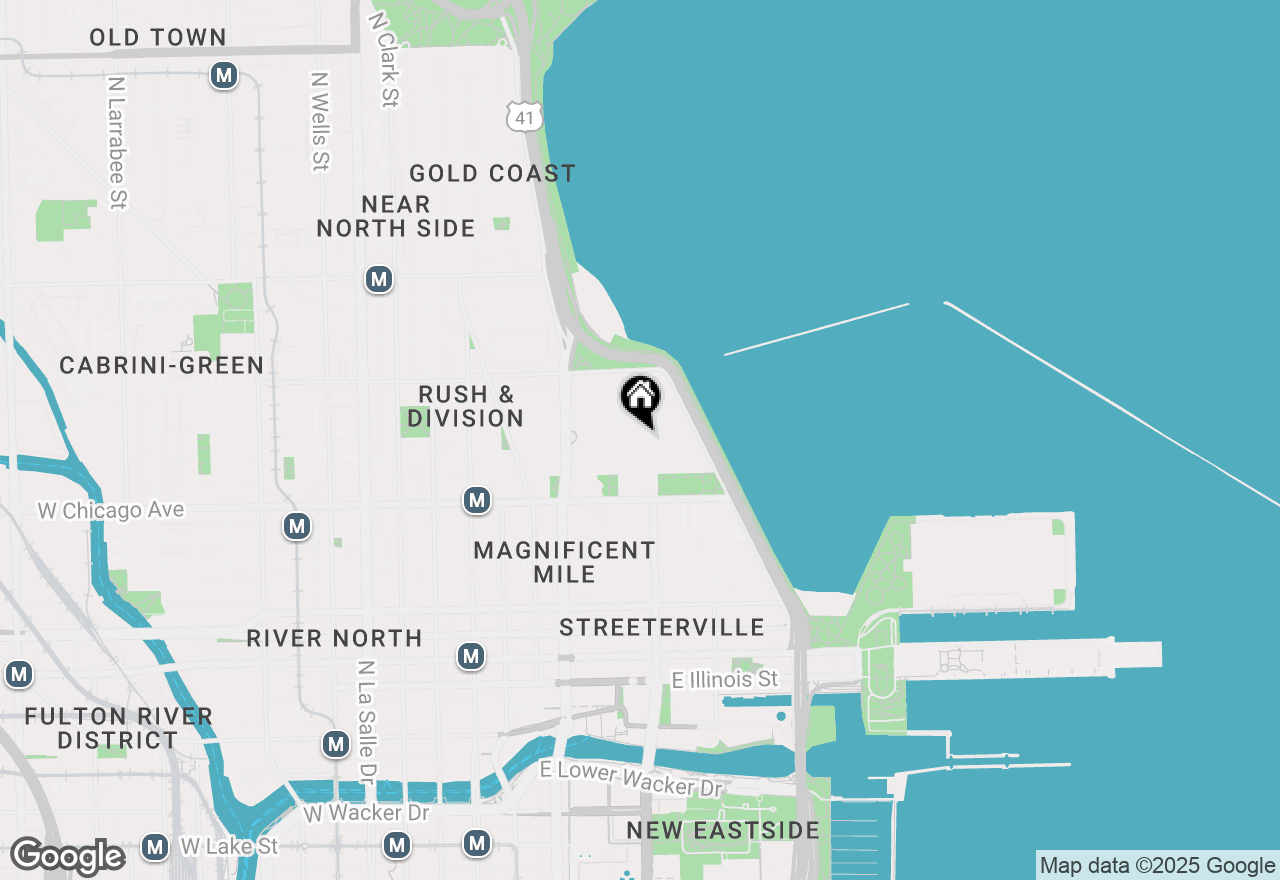 Map of 222 E Chestnut Street #10B, Chicago, IL 60611