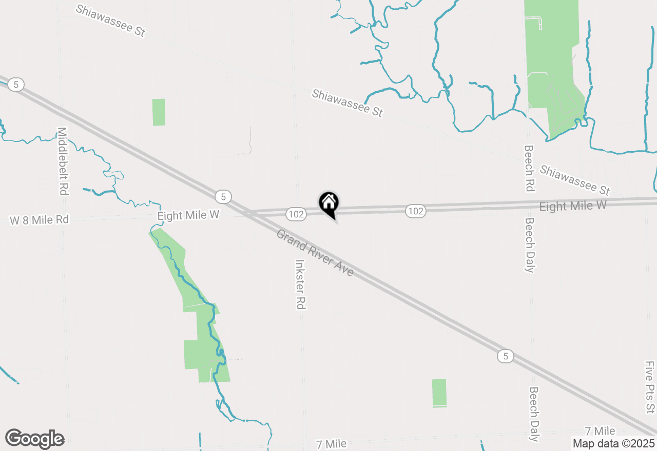 Map of 20564 Poinciana, Redford, MI 48240