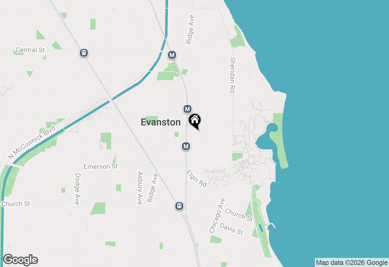 Map of 810 Simpson Street, Evanston, IL 60201
