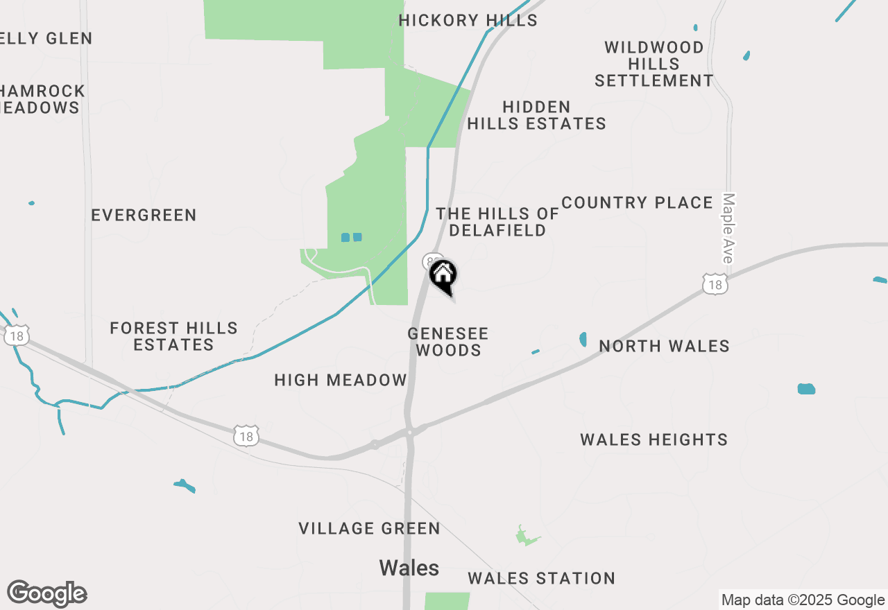 Map of S13W31899 Glacier Pass, Delafield, WI 53018
